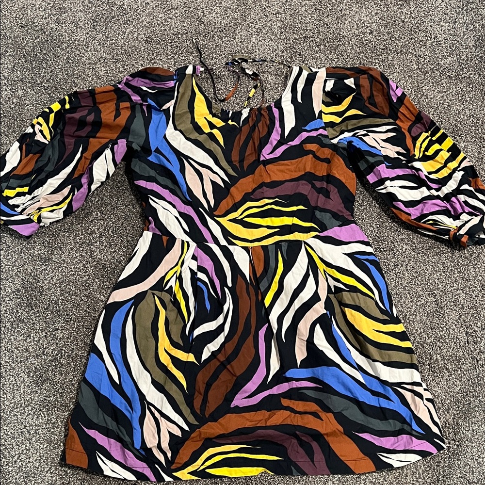 Who What Wear Multicolor Patterned Dress